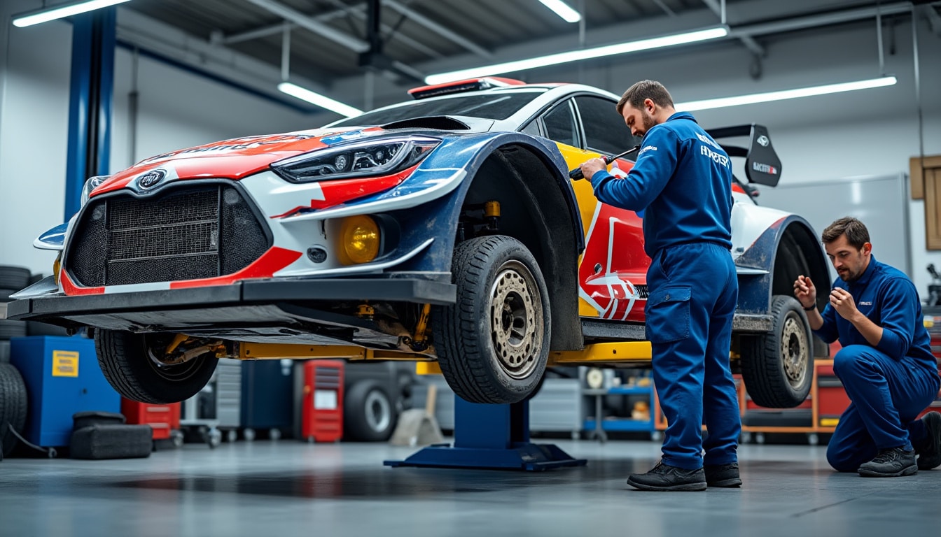 Entretien d&rsquo;une voiture de rallye entre deux courses : la routine